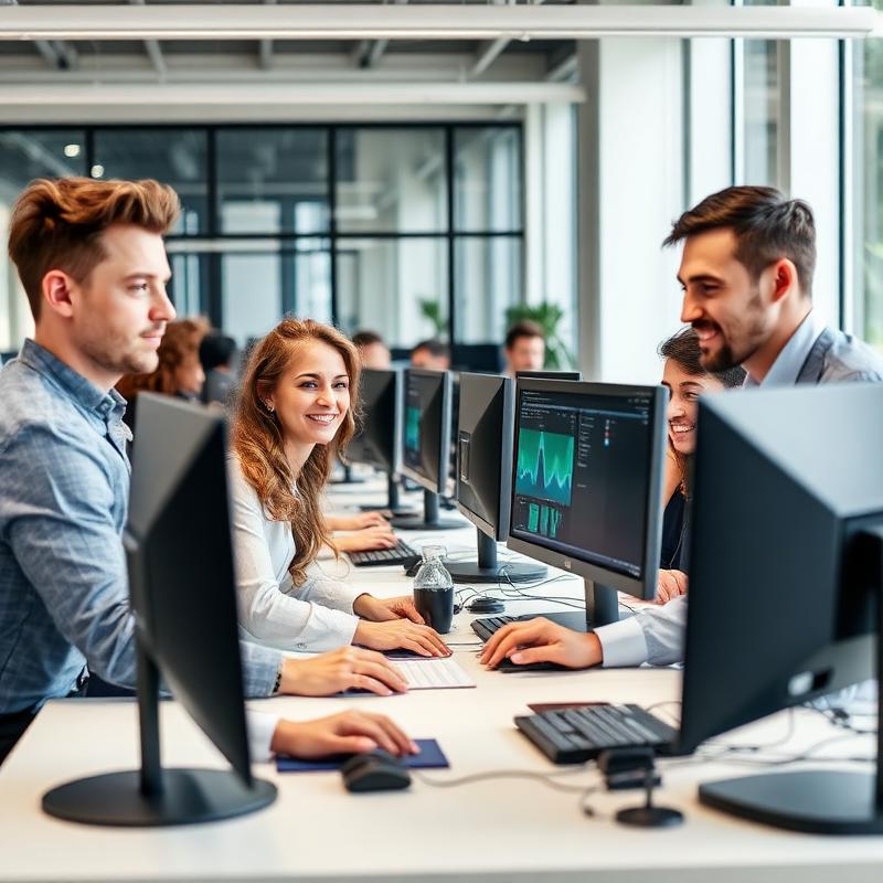 Команда IT-специалистов за работой